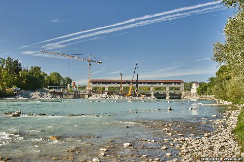 Gemeinde Jettenbach Landkreis Mühldorf Innkraftwerk Verbund Neubau Inn (Dirschl Johann) Deutschland MÜ